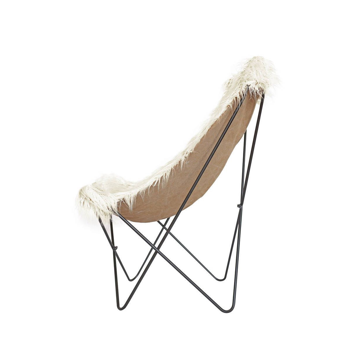 Fake Fur Butterfly Chair Lynn White Decovry Com