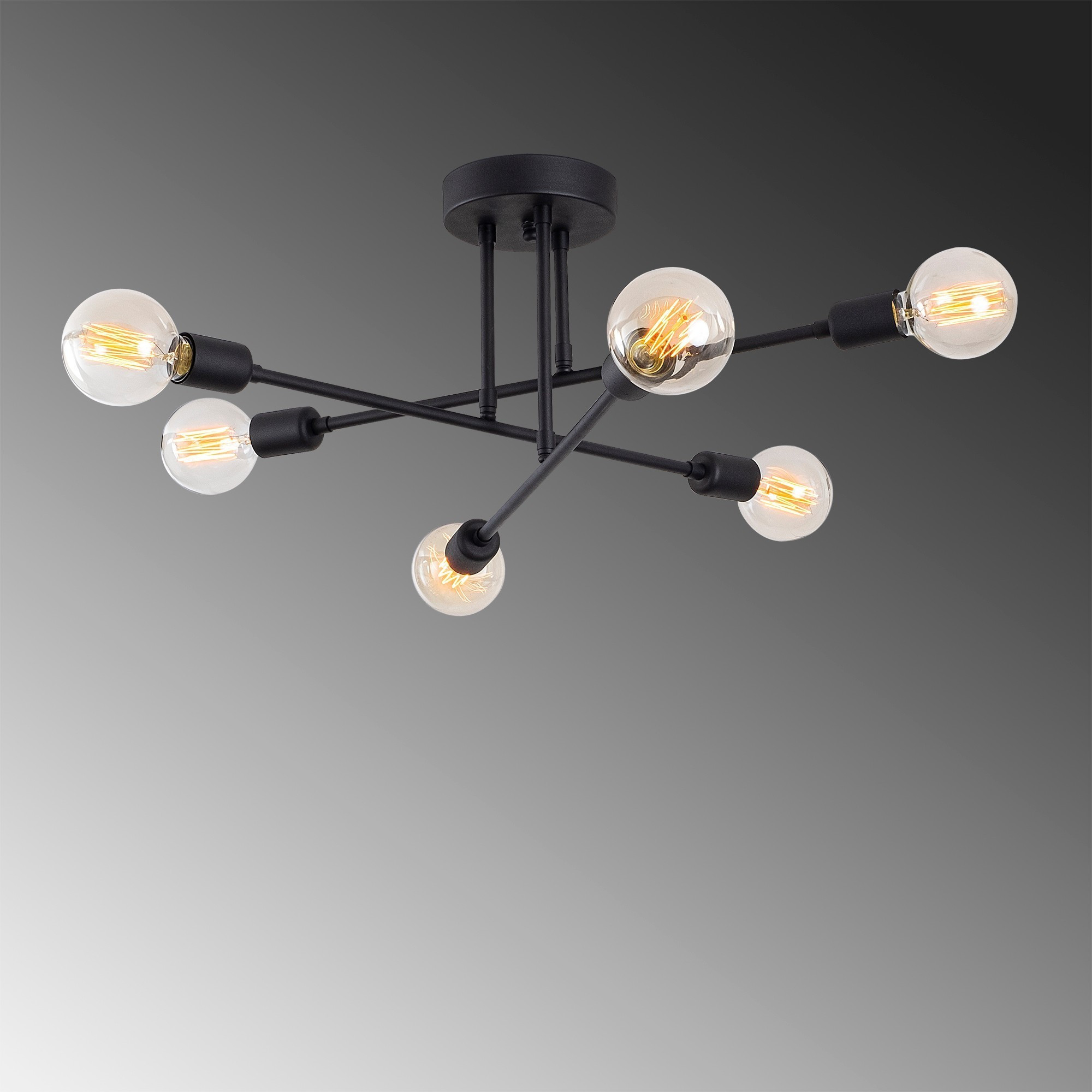 Deckenlampe Blume 174-AV | Schwarz - Decovry.com