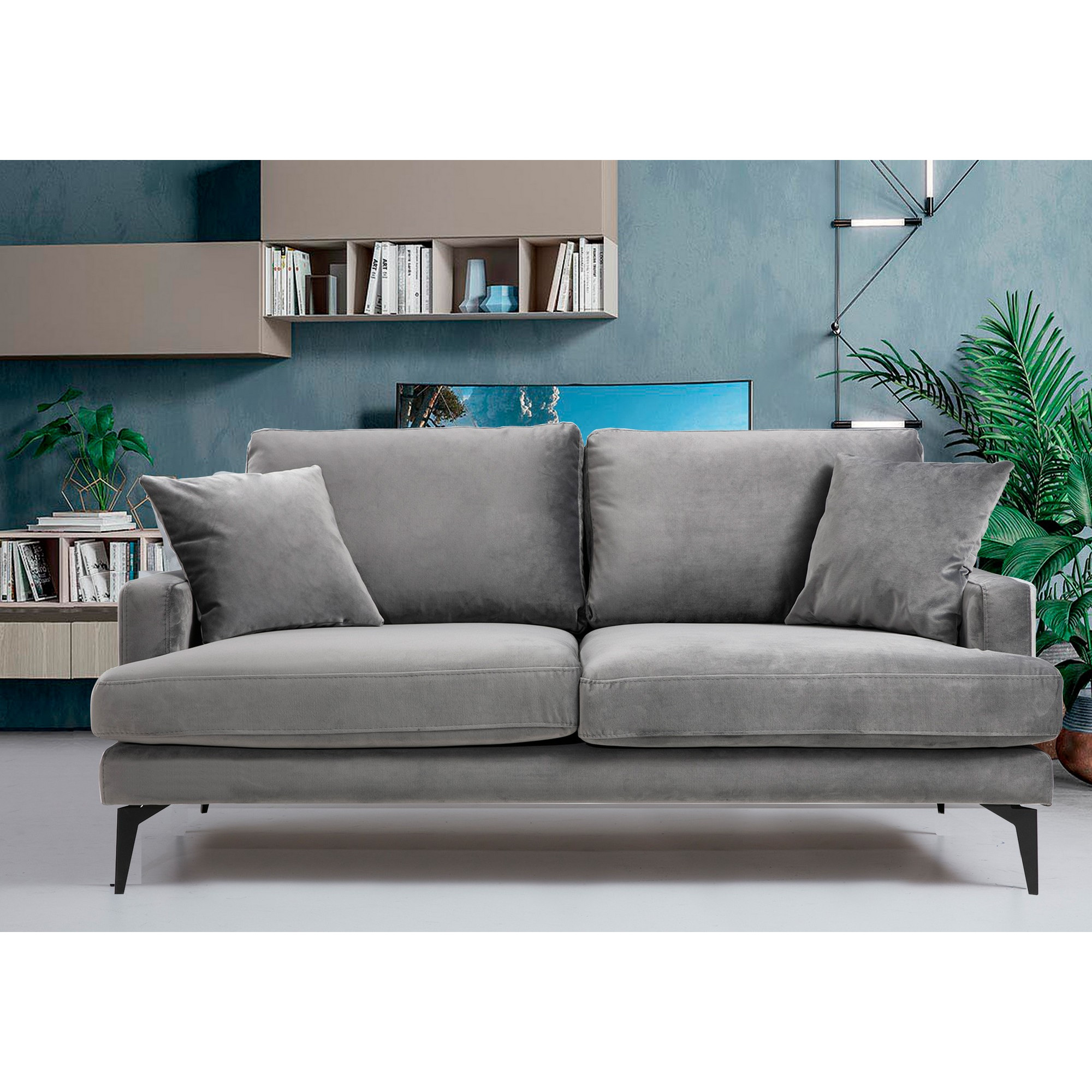 canape 2 places papira gris decovry com