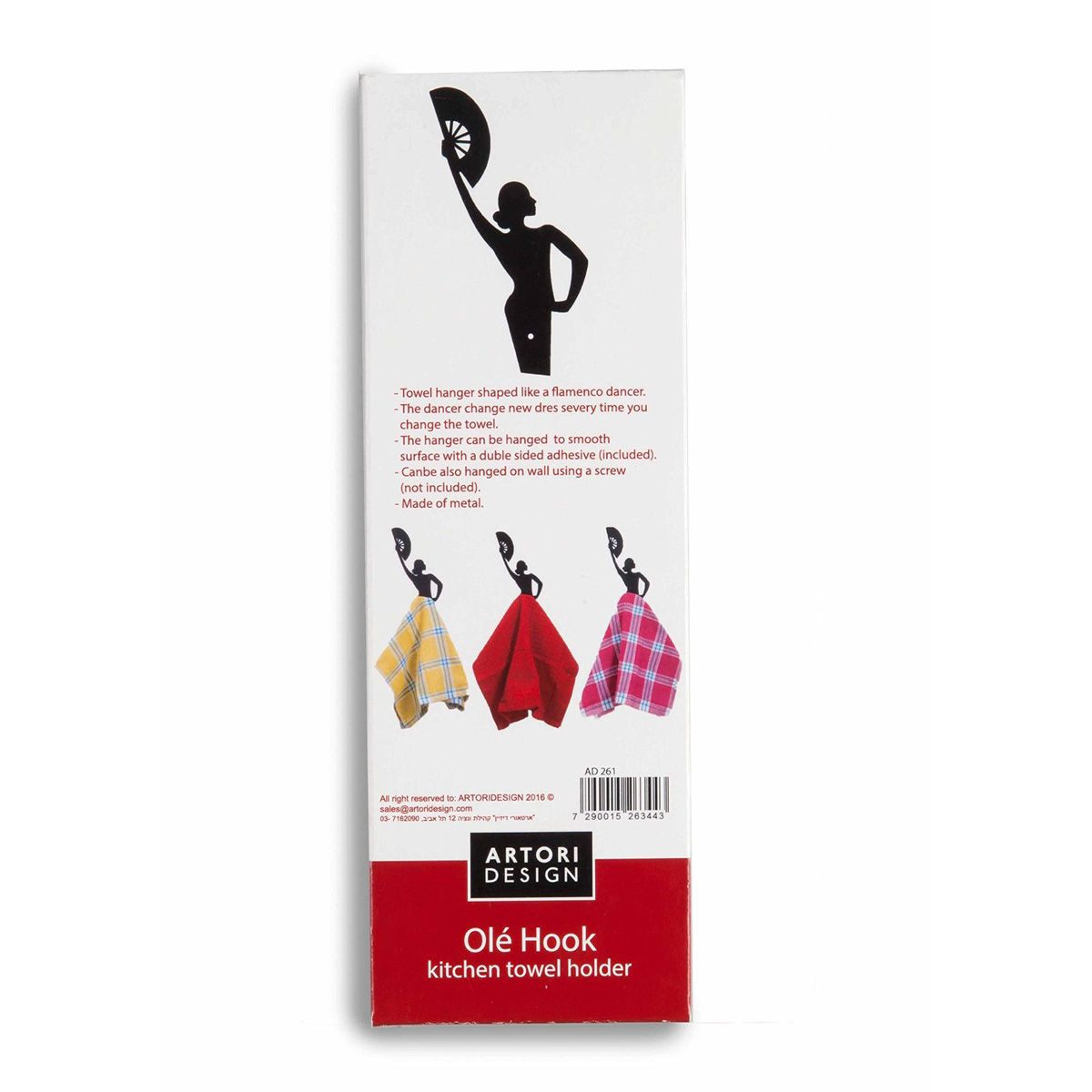 Olé Hook - Black Metal Kitchen Towel Hanger By Artori Design (7290015263535)