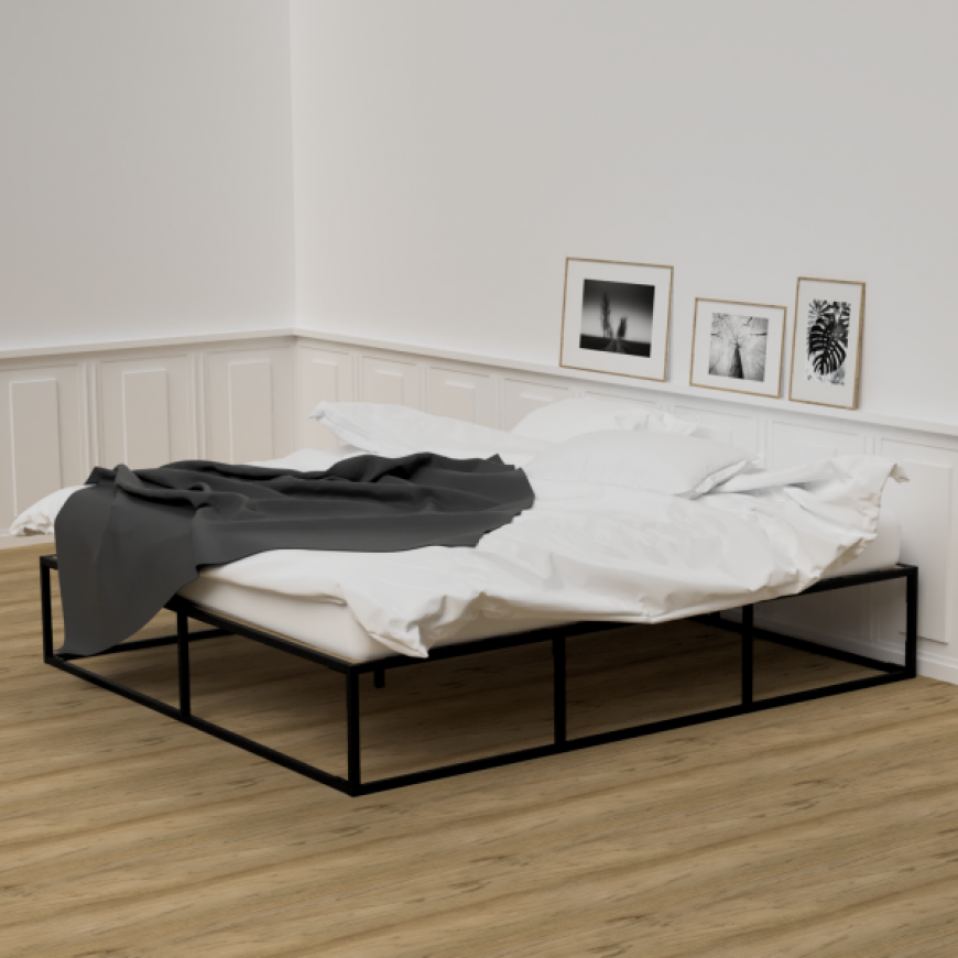 bed frame 180 x 200 cm black decovry com