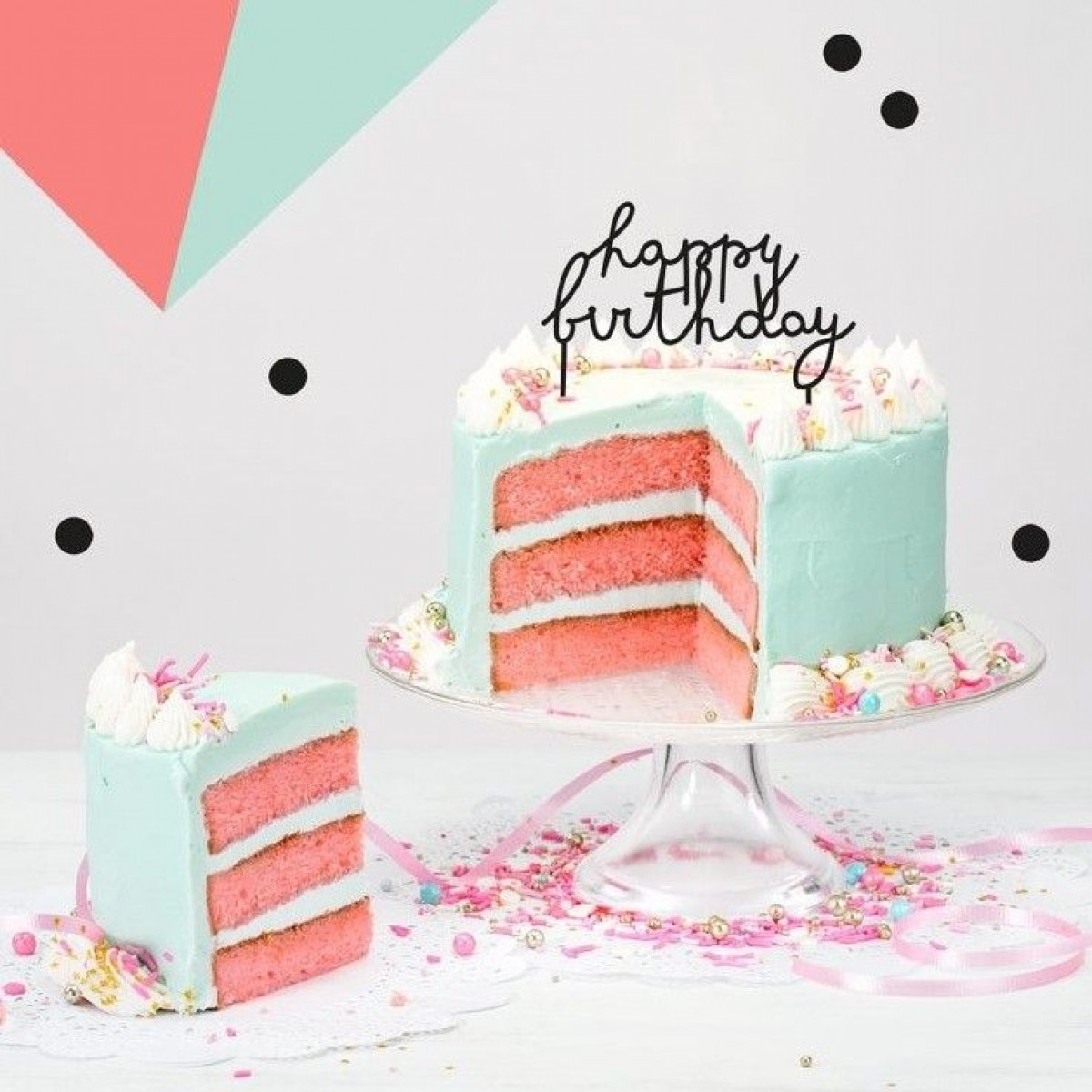 Milieo Cake Topper Happy Birthday N 2 Black Decovry