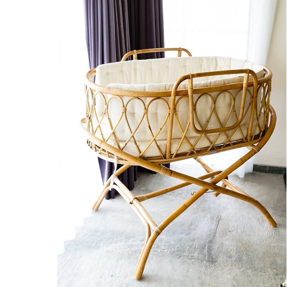 rattan crib